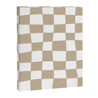 Hand Drawn Checkerboard Pattern (tan/white) Canvas Print Gallery Image 8