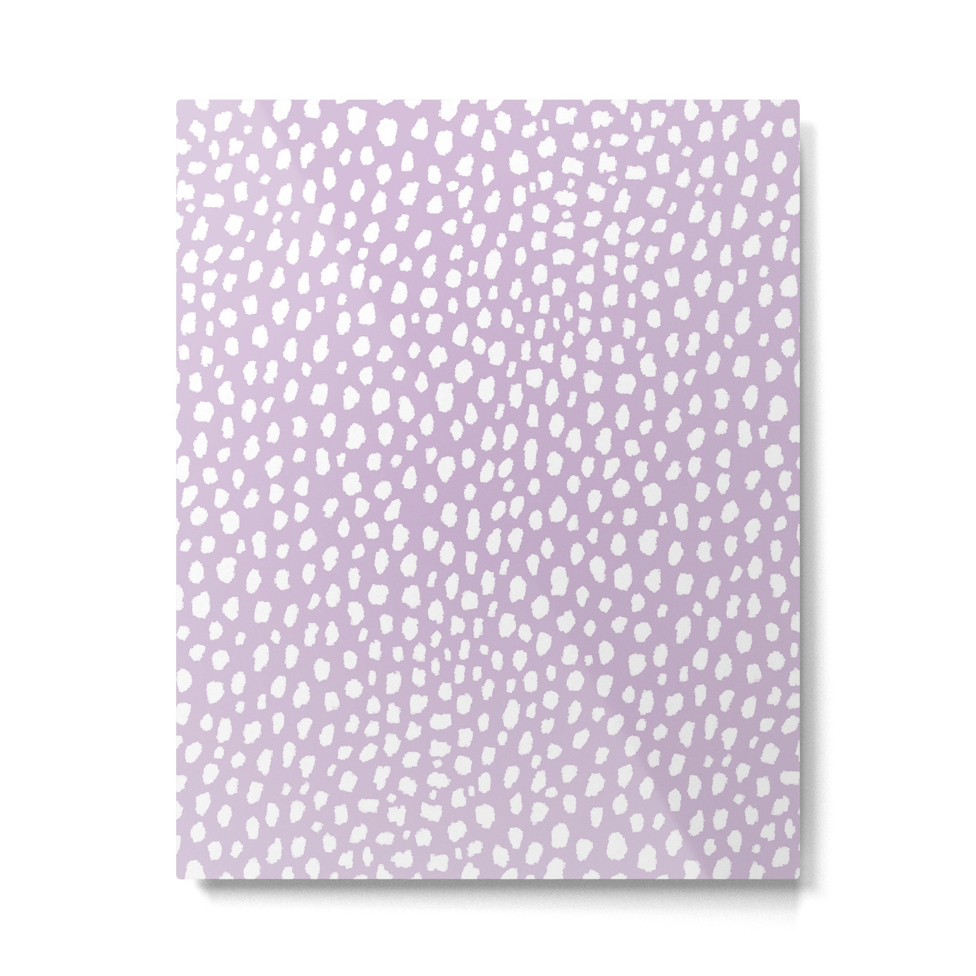 Handmade polka dot brush spots (white/lavender) Metal Print Gallery Image 6