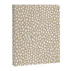Handmade polka dot brush spots (white/tan) Canvas Print Gallery Image 8