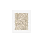 Handmade polka dot brush spots (white/tan) Art Print Gallery Image 1