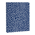 Handmade polka dot brush strokes (white/navy blue) Canvas Print Gallery Image 8