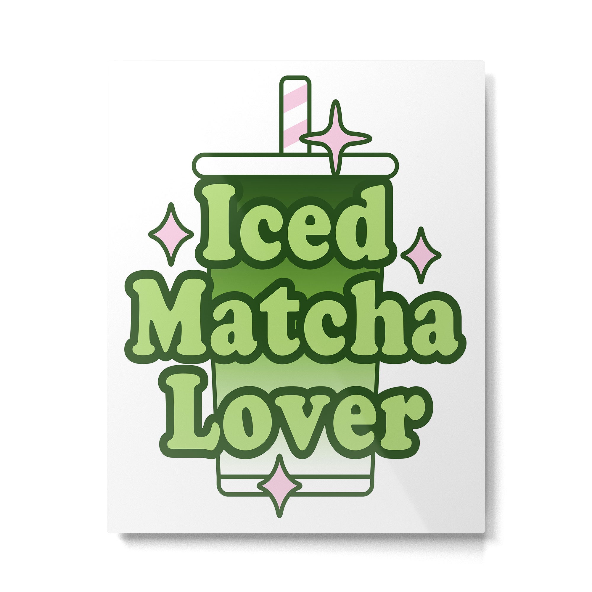 Iced Matcha Lover Metal Print Gallery Image 6