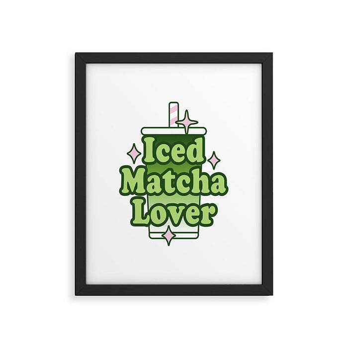 Iced Matcha Lover Framed Art Print Gallery Image 1