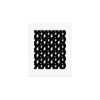 Lightning Bolt Pattern (white/black) Art Print Gallery Image 1