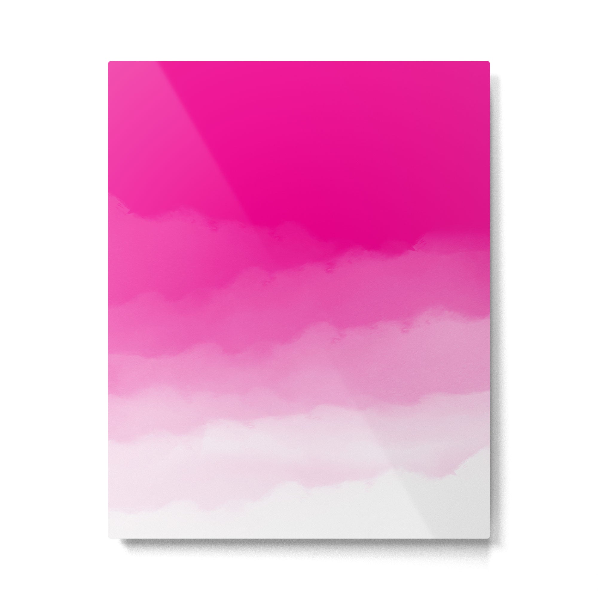 Magenta Watercolor Ombre (magenta pink/white) Metal Print Gallery Image 6