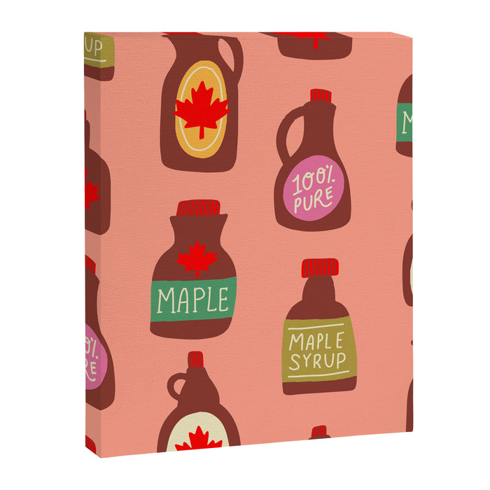 Maple Syrup Pattern Canvas Print Gallery Image 1