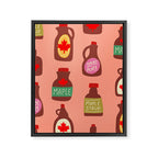 Maple Syrup Pattern Framed Canvas Print Gallery Image 8