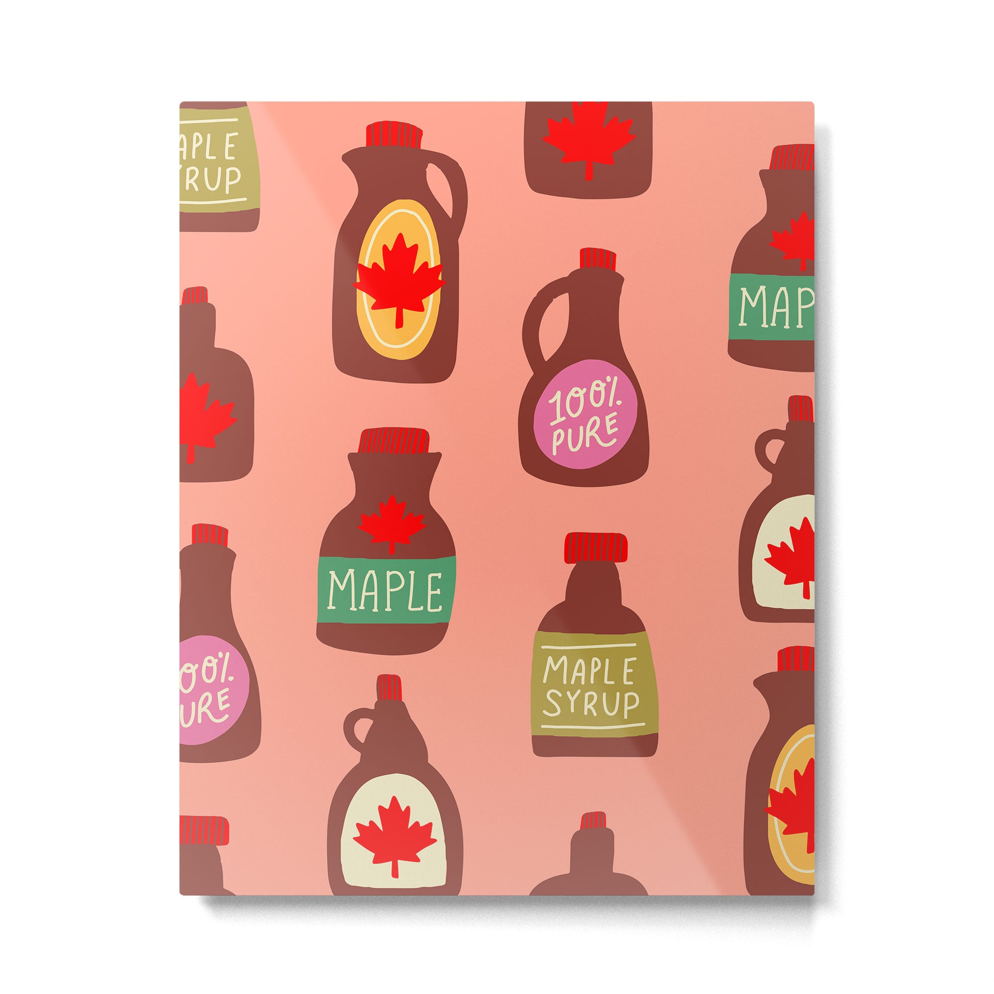 Maple Syrup Pattern Metal Print Gallery Image 6