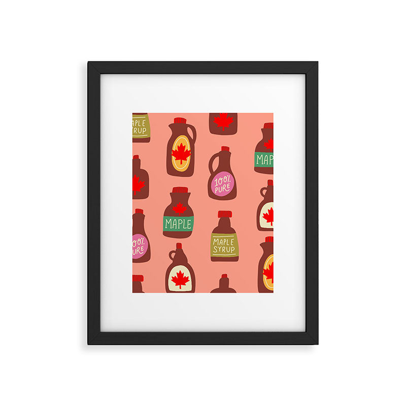 Maple Syrup Pattern Framed Art Print Gallery Image 6