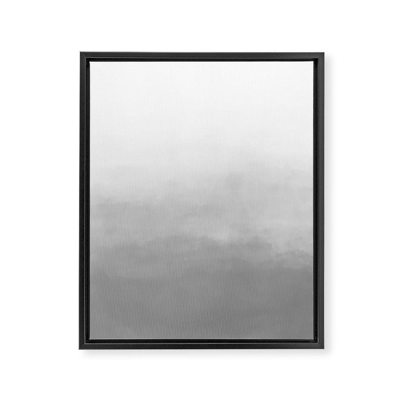 Ombre Paint Color Wash (gray/white) Framed Canvas Print Gallery Image 8