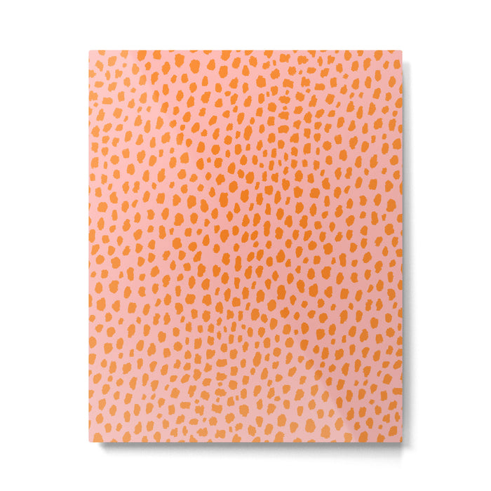 Orange and Pink Polka Dot Spots Pattern (orange/pink) Metal Print Gallery Image 1