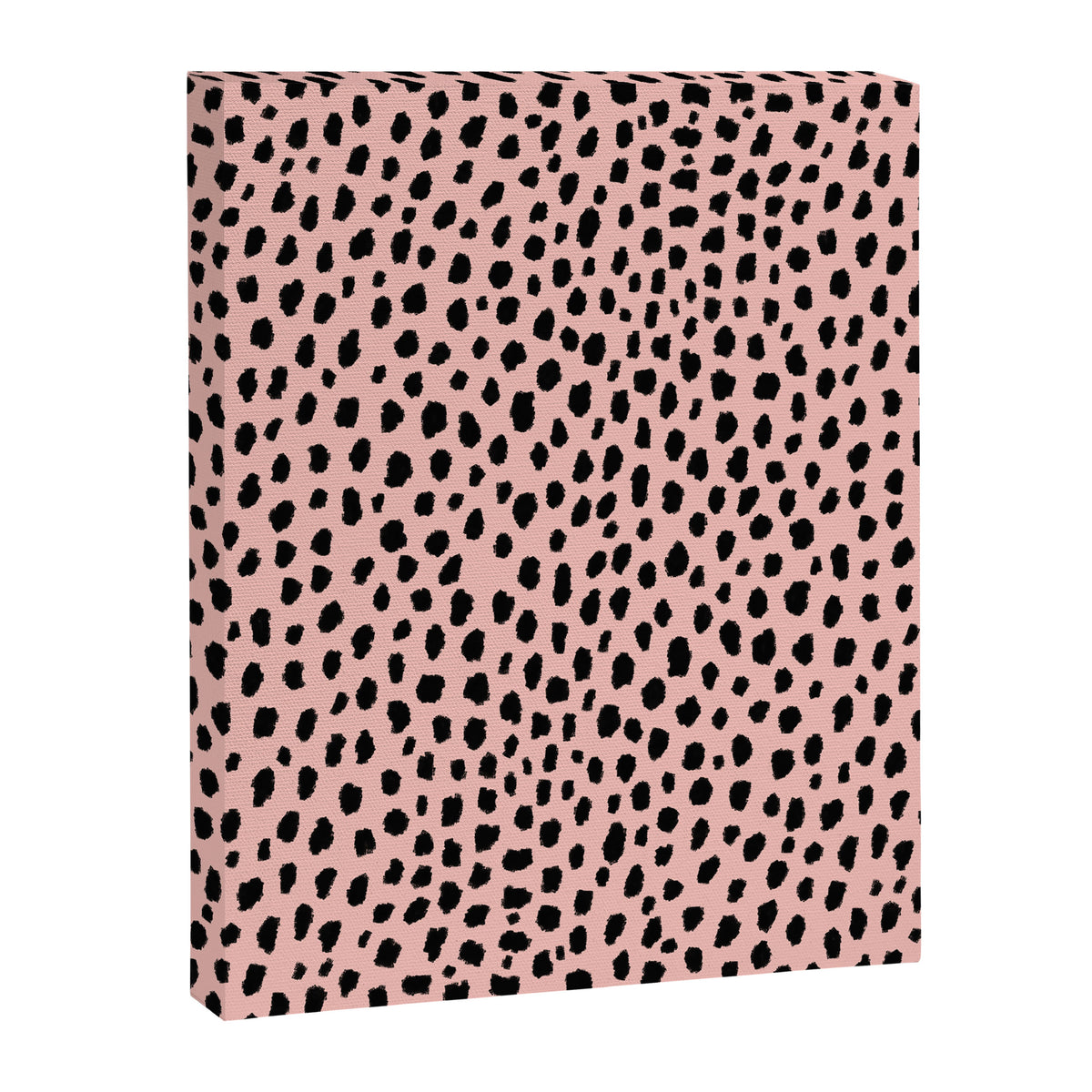 Pink and Black Dalmatian Spots (black/pink) Canvas Print Gallery Image 8