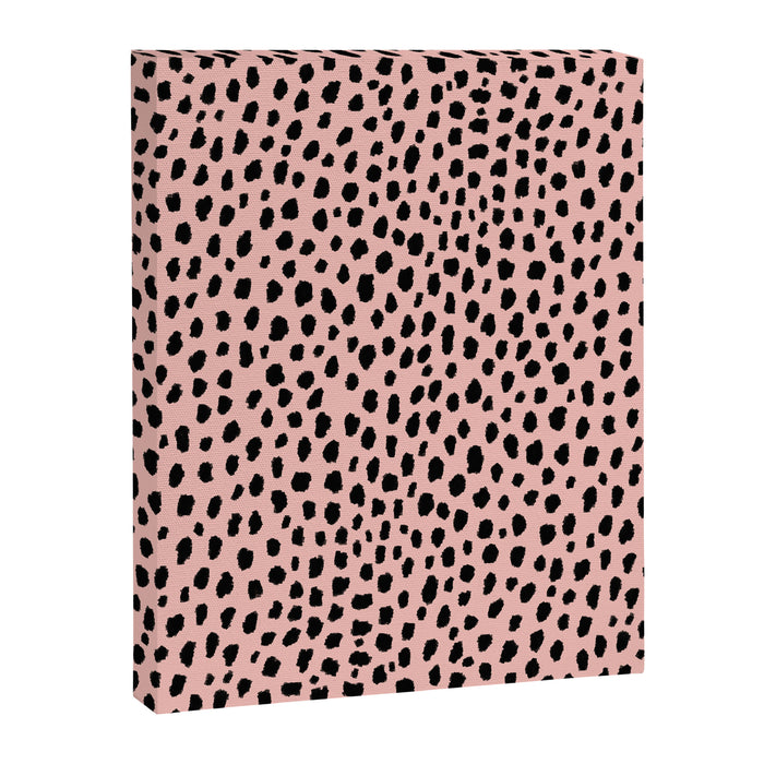 Pink and Black Dalmatian Spots (black/pink) Canvas Print Gallery Image 1