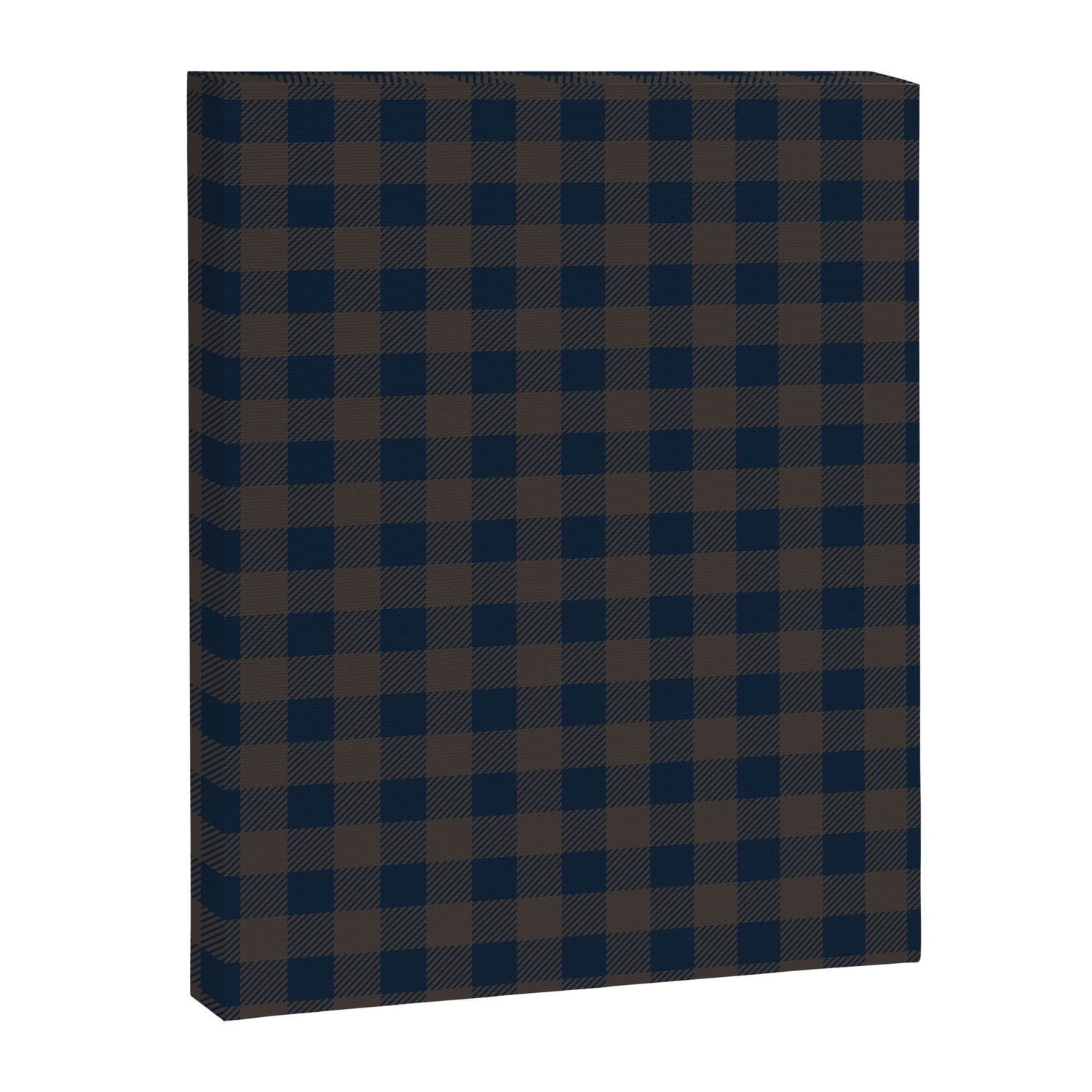 Plaid (navy blue/brown) Canvas Print Gallery Image 3