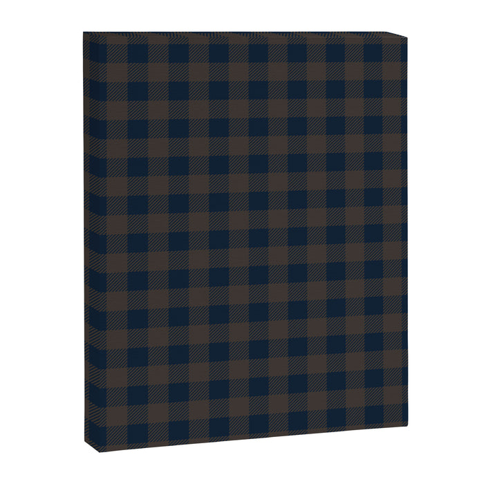 Plaid (navy blue/brown) Canvas Print Gallery Image 1