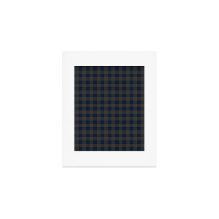 Plaid (navy blue/brown) Art Print Gallery Image 1