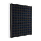 Plaid (navy blue/brown) Framed Canvas Print Gallery Image 2