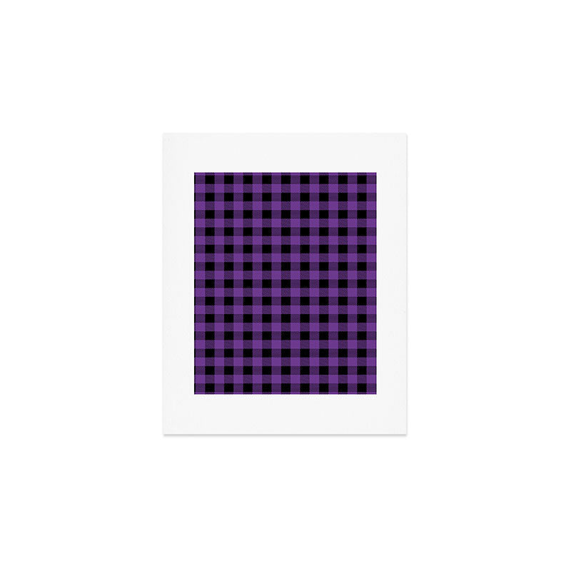 Plaid (purple/black) Art Print Gallery Image 1