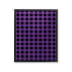 Plaid (purple/black) Framed Canvas Print Gallery Image 8