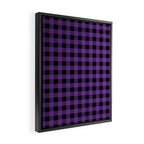 Plaid (purple/black) Framed Canvas Print Gallery Image 2
