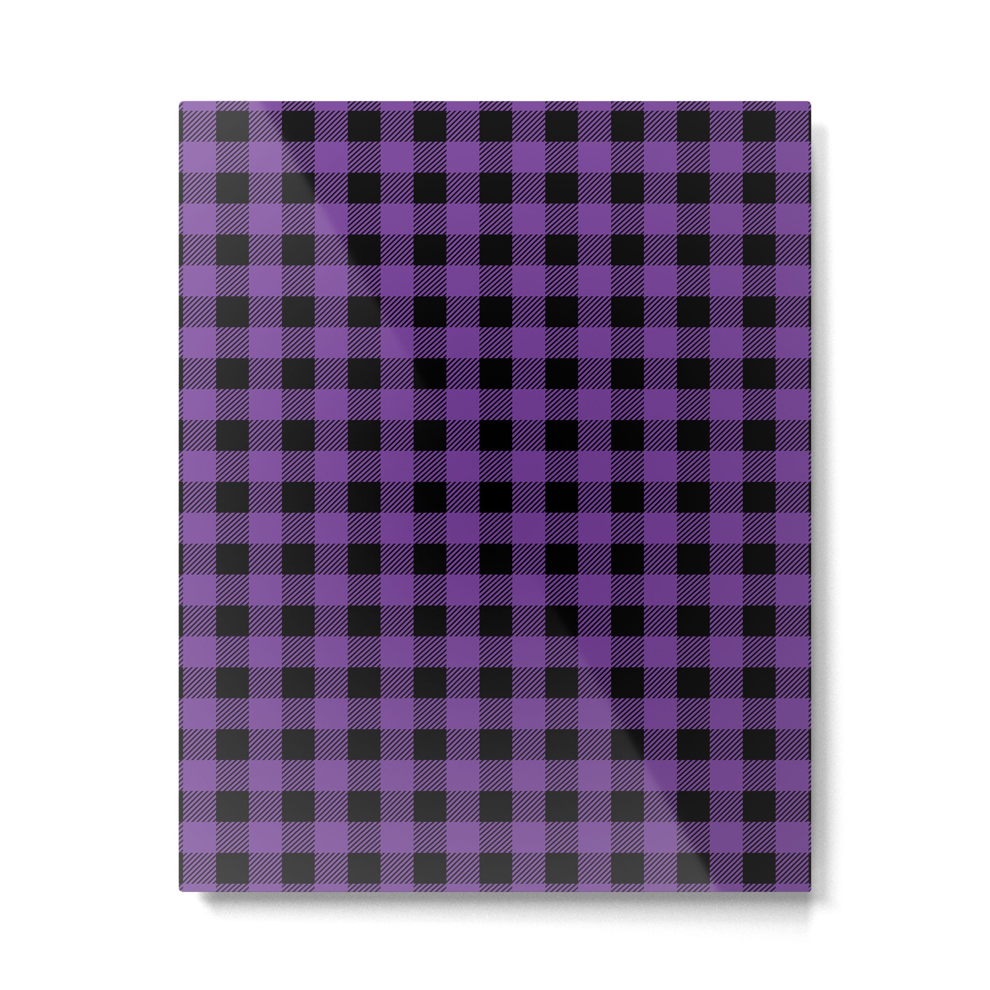 Plaid (purple/black) Metal Print Gallery Image 6