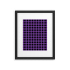 Plaid (purple/black) Framed Art Print Gallery Image 6