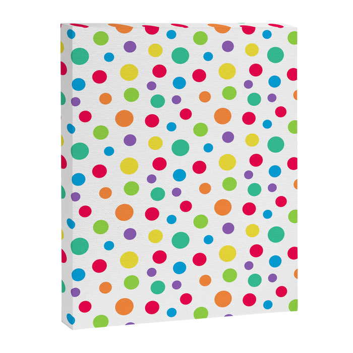 Rainbow Polka Dot Party Canvas Print Gallery Image 1