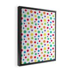 Rainbow Polka Dot Party Framed Canvas Print Gallery Image 2