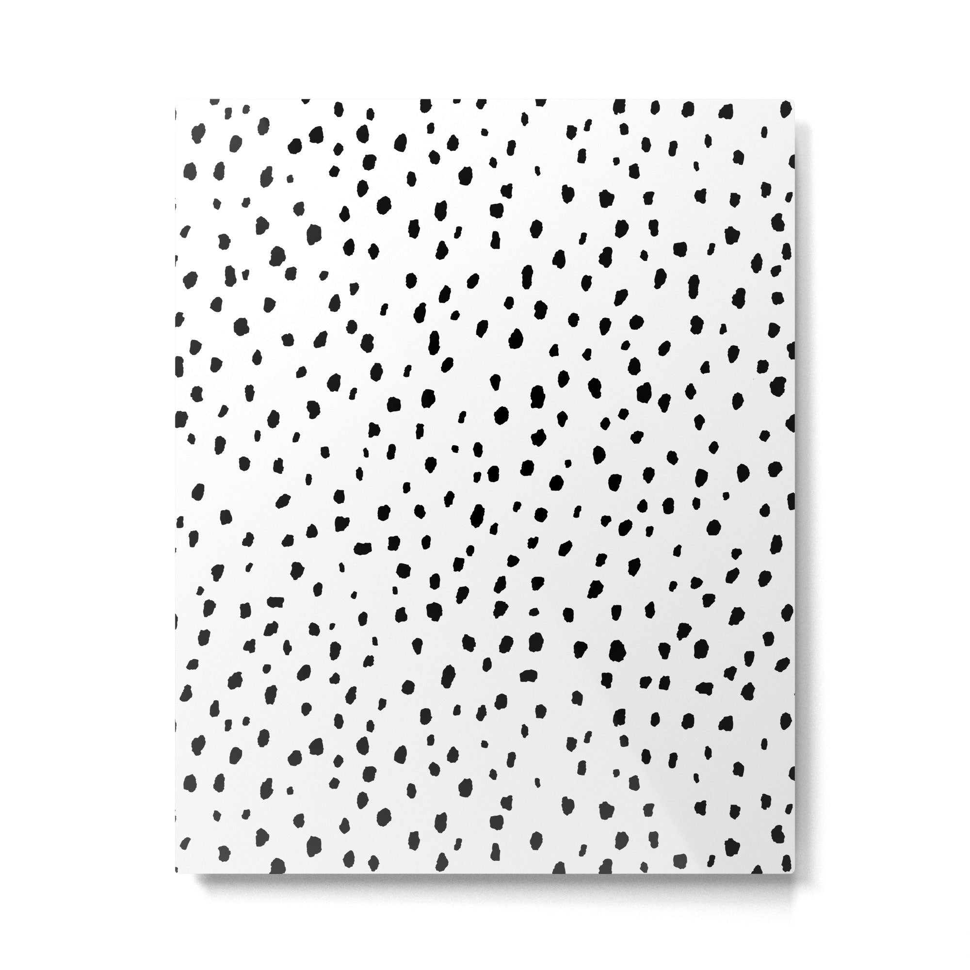 Speckle Dalmatian Pattern (black/white) Metal Print Gallery Image 4