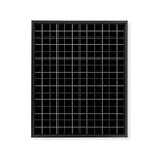 Tattersall Windowpane Check Plaid (black/white/gray) Framed Canvas Print Gallery Image 8
