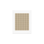 Tattersall Windowpane Check Plaid (tan/black/white) Art Print Gallery Image 1