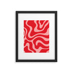 Warped Swirl Marble Pattern (red/pink) Framed Art Print Gallery Image 6