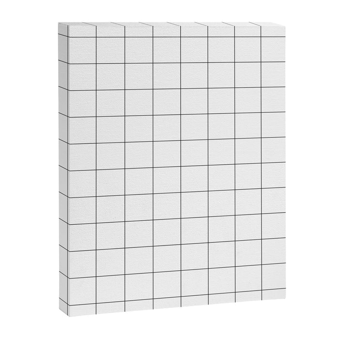 Windowpane Check Grid (black/white) Canvas Print Gallery Image 1