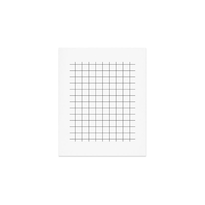 Windowpane Check Grid (black/white) Art Print Gallery Image 1