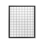 Windowpane Check Grid (black/white) Framed Canvas Print Gallery Image 8