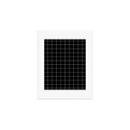 Windowpane Check Grid (white/black) Art Print Gallery Image 1
