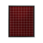 Windowpane Check Grid (white/maroon) Framed Canvas Print Gallery Image 8