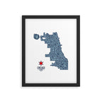 Chicago Neighborhood Map Framed Art Print Gallery Image 5