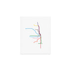 Chicago Transit Map Art Print Gallery Image 1