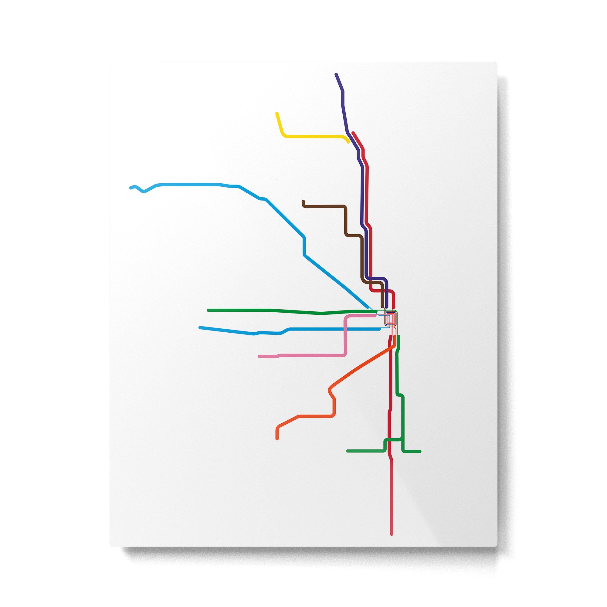 Chicago Transit Map Metal Print Gallery Image 4