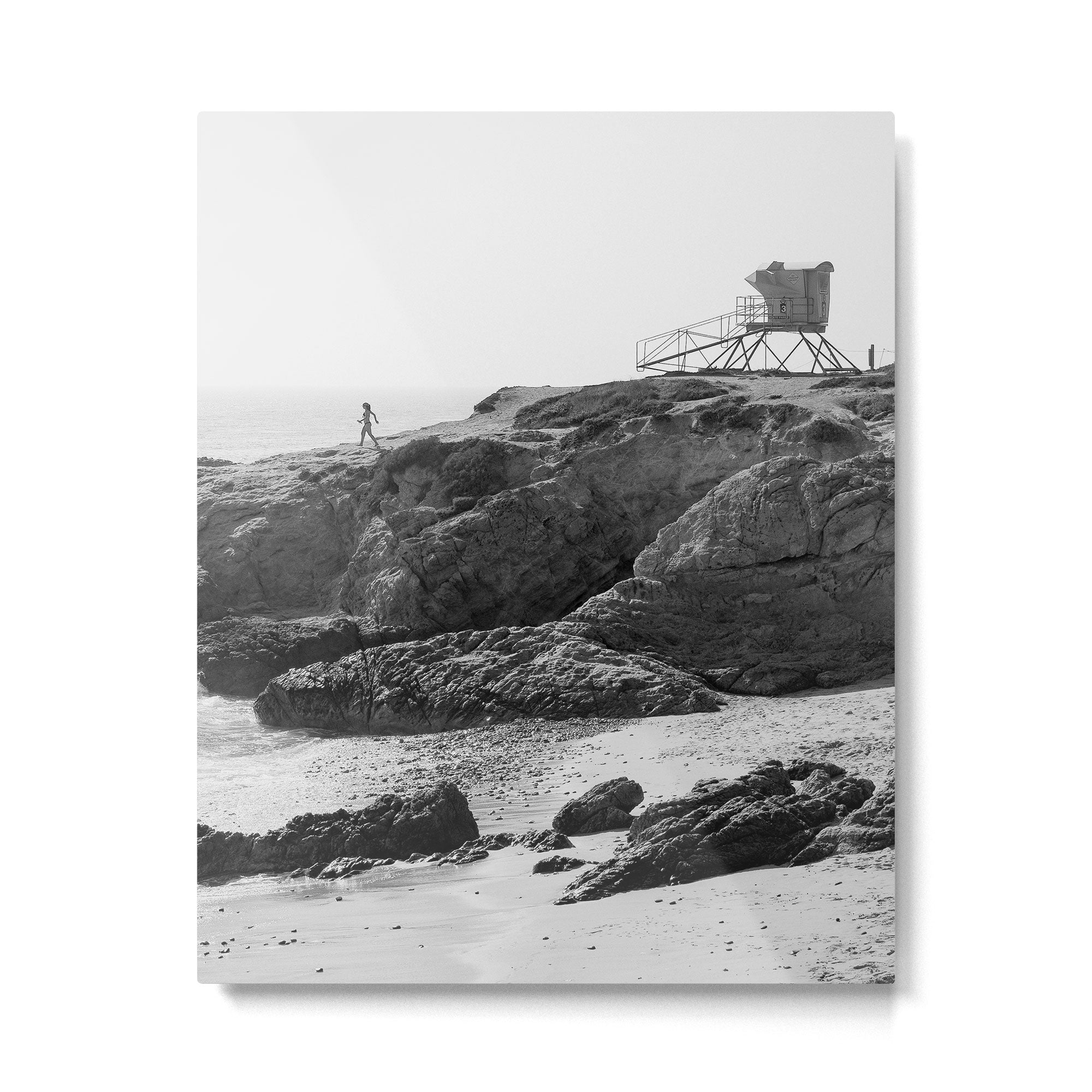 Leo Carrillo State Beach | Malibu California | Black and White Photography | Malibu Photography Metal Print Gallery Image 4
