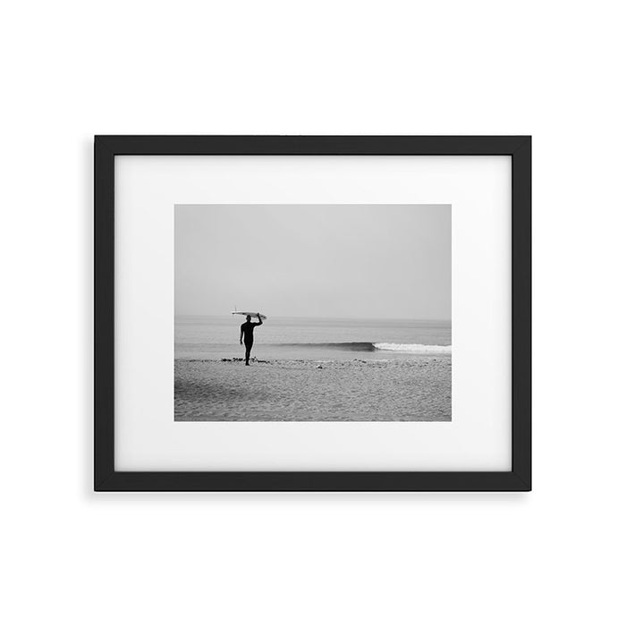 Surf Photography Print, Malibu California, Surf Art, Surf Decor, Black and White Print, Wall Art Framed Art Print Gallery Image 1