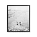 Surfers Exiting the Water in Manhattan Beach California Framed Canvas Print Gallery Image 6