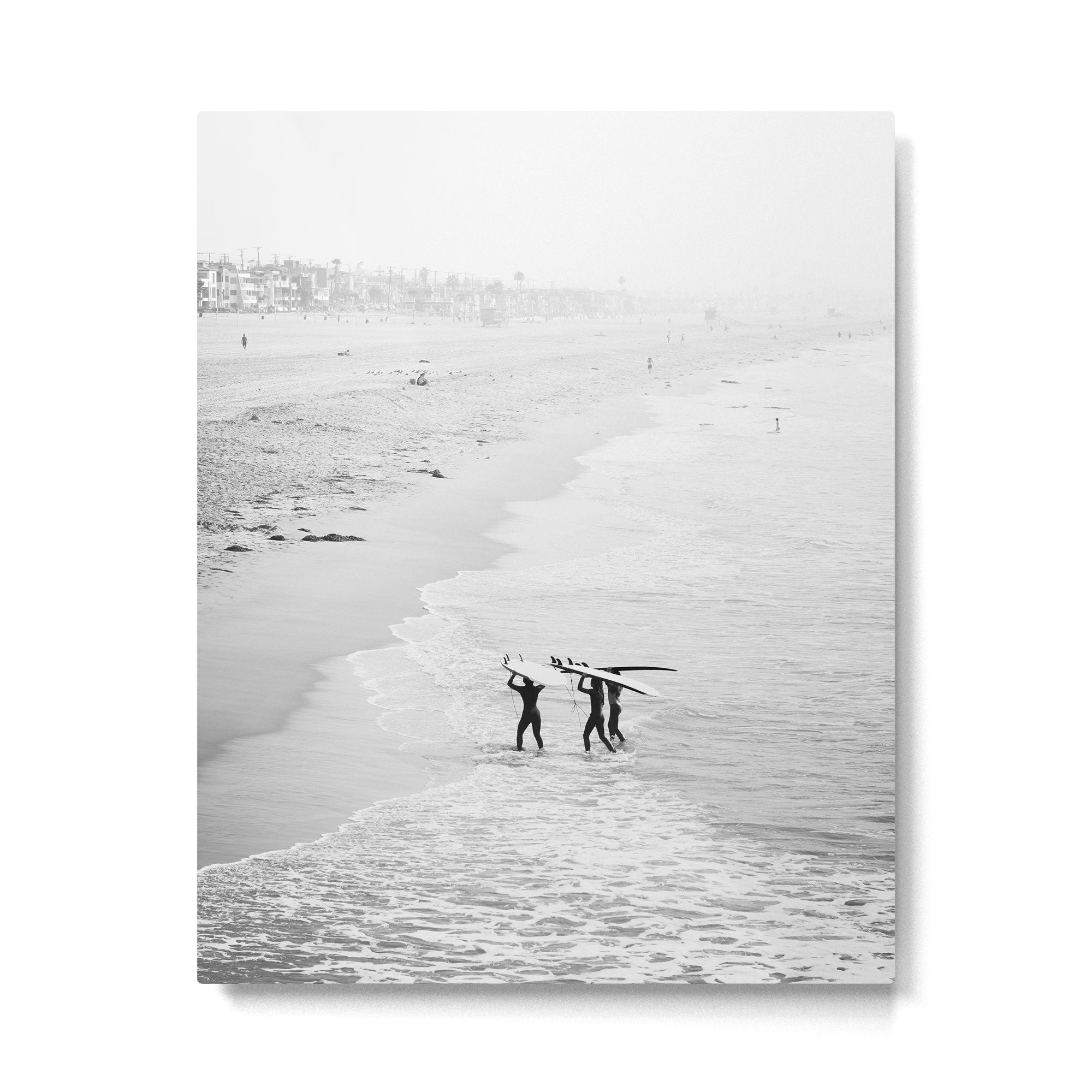 Surfers Exiting the Water in Manhattan Beach California Metal Print Gallery Image 4
