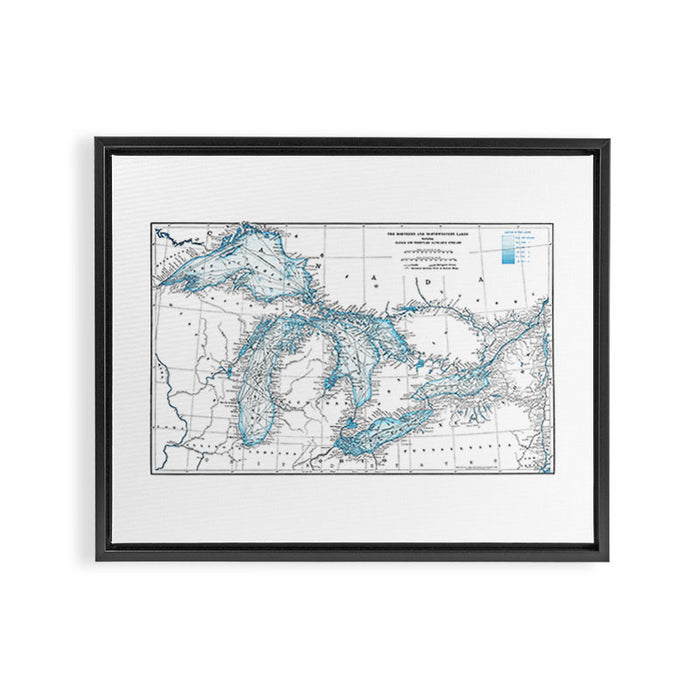 The Great Lakes Framed Canvas Print Gallery Image 1