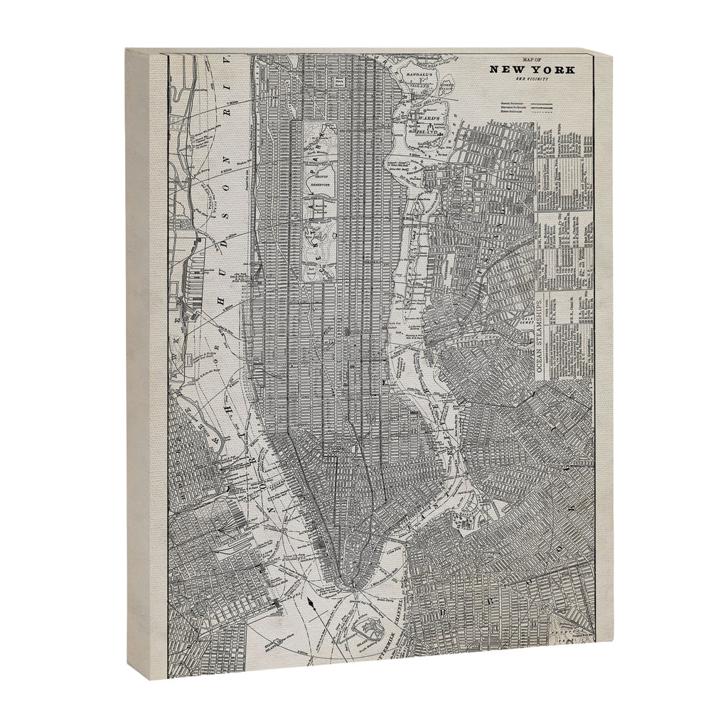 Vintage New York City Map Canvas Print Gallery Image 6