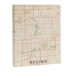 Beijing, China - Vintage Map Canvas Print Gallery Image 6