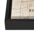 Beijing, China - Vintage Map Framed Canvas Print Gallery Image 3