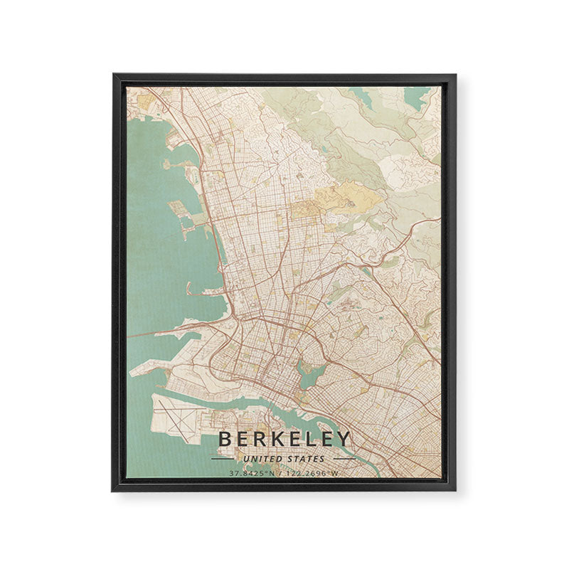 Berkeley, United States - Vintage Framed Canvas Print Gallery Image 8