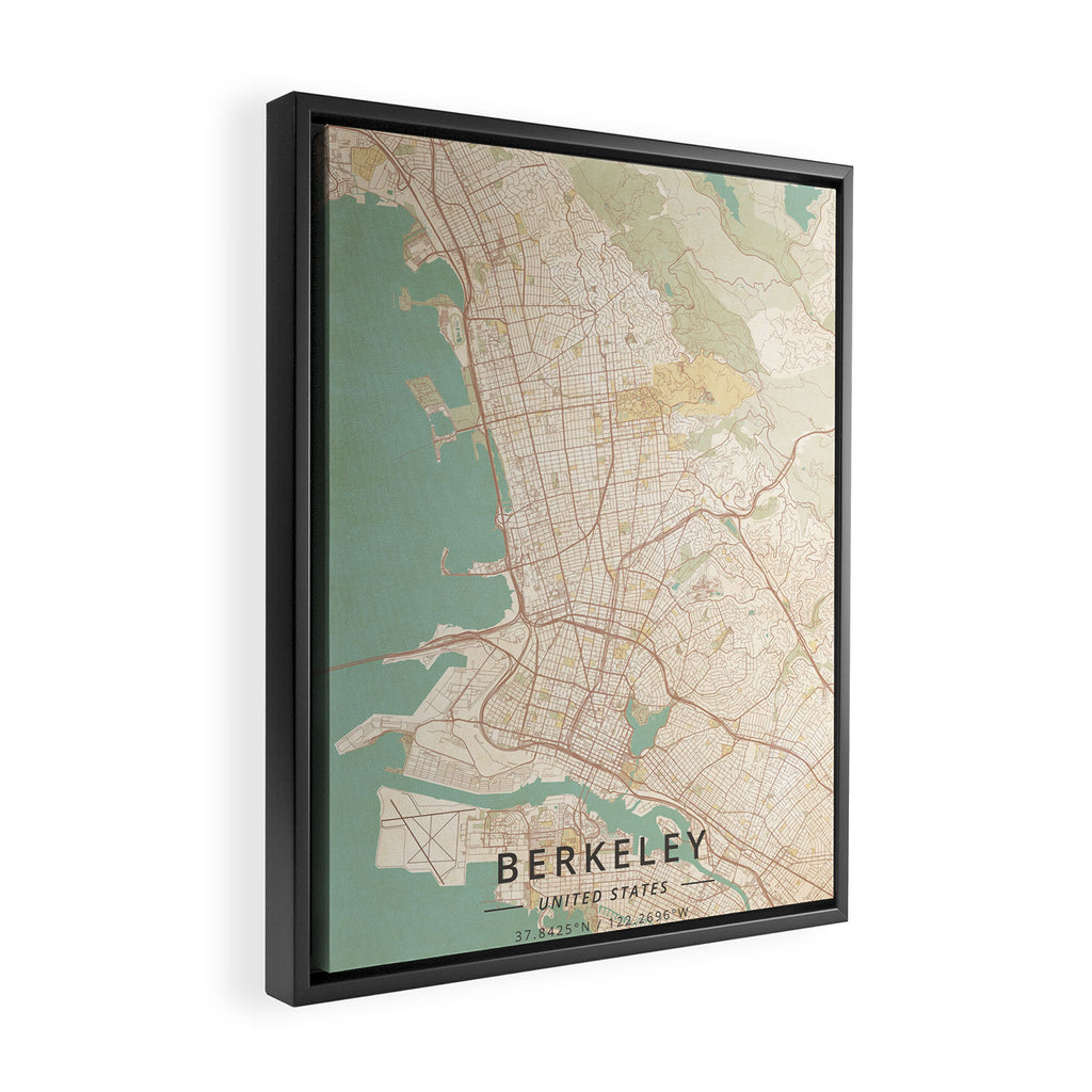 Berkeley, United States - Vintage Framed Canvas Print Gallery Image 2